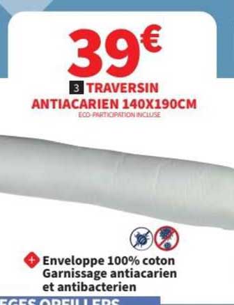 traversin anticarien 140x190cm