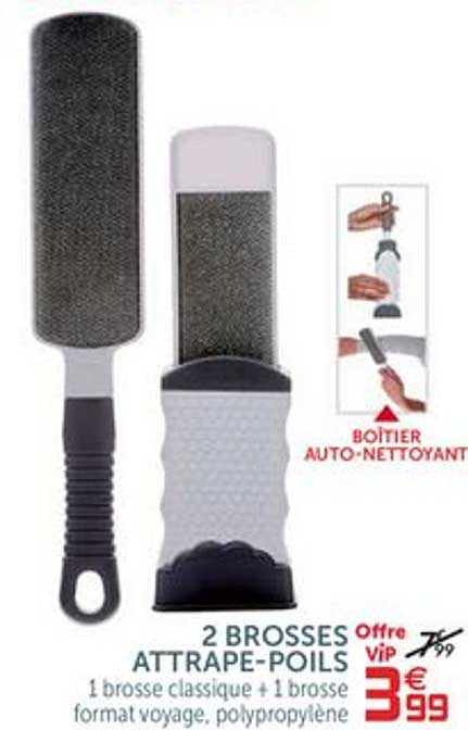 2 brosses attrape poils