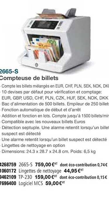 2665 s compteuse de billets