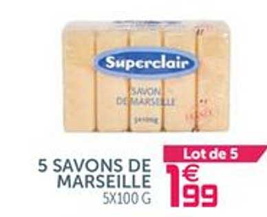 5 Savons De Marseille Superclair