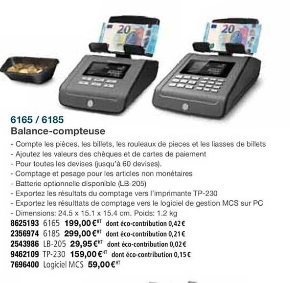 6165 6185 balance compteuse