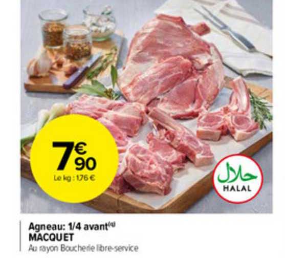 agneau : 1-4 avant macquet