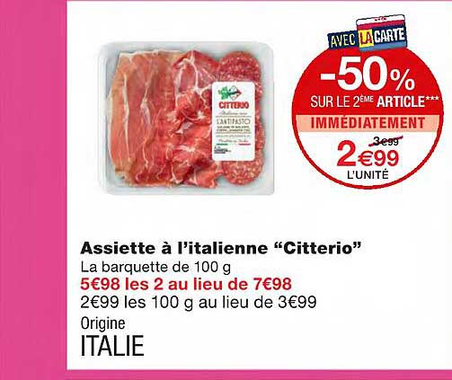 assiette à l'italienne "citterio"