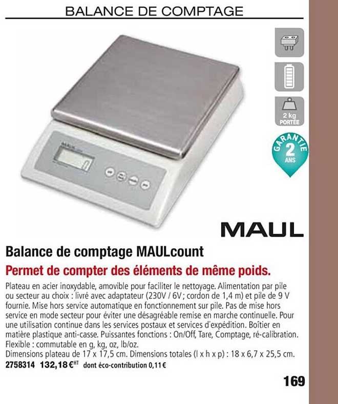 balance de comptage maulcount