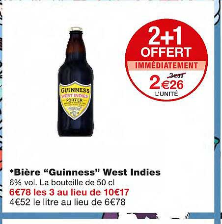 bière "guinnesse" west indies