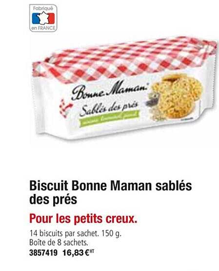 biscuit bonne maman sablé des prés