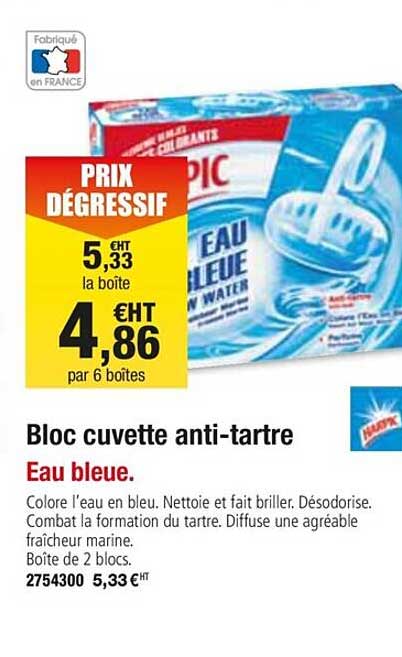 bloc cuvette anti tartre