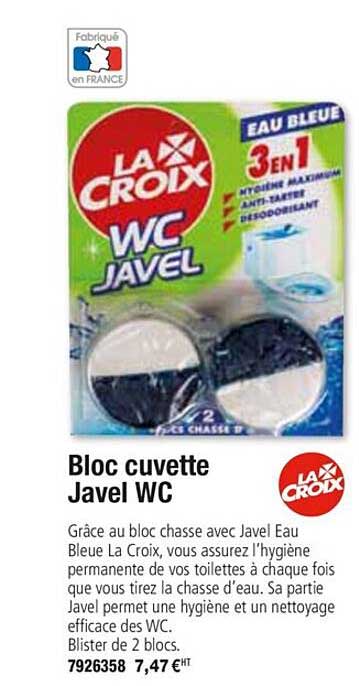 bloc cuvette javel wc la croix