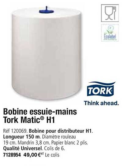 bobine essuie mains tork matic h1
