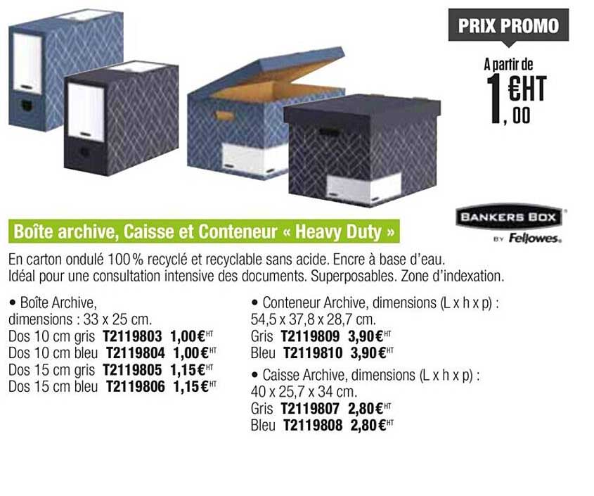boîte archive caisse et conteneur heavy duty