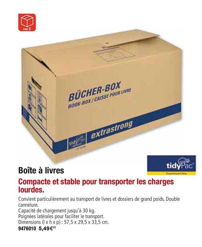 boîtes à livres tidypac