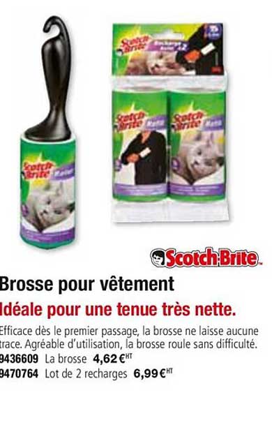 brosse pour vêtement scotch brite