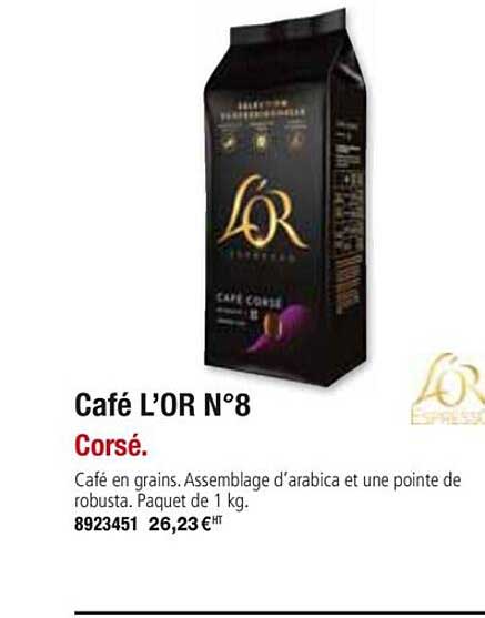 café l'or n°8 corsé