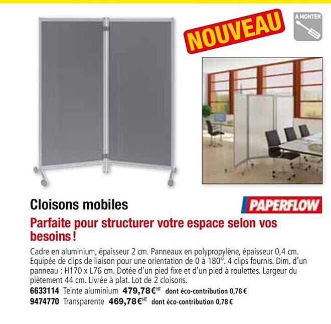 cloisons mobiles paperflow