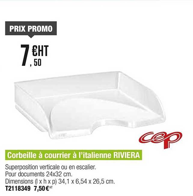 corbeille à courrier à l'italienne riviera cep