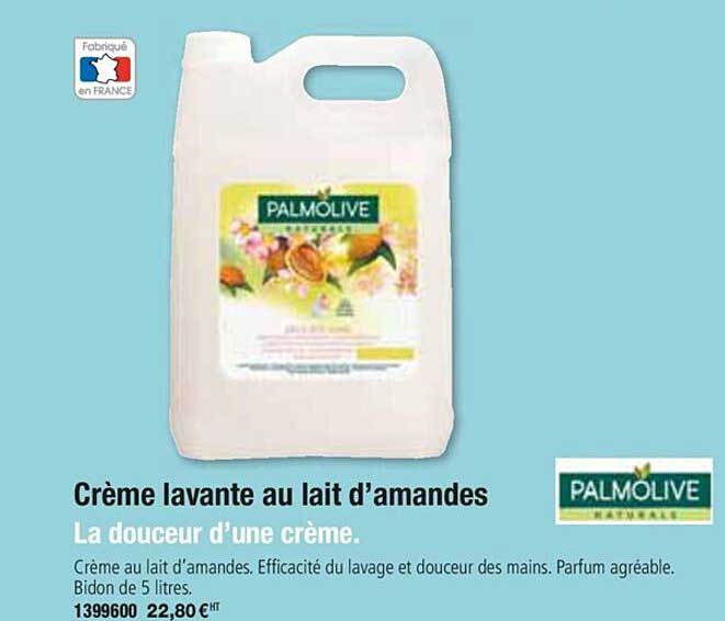 crème lavant au lait d'amandes palmolive