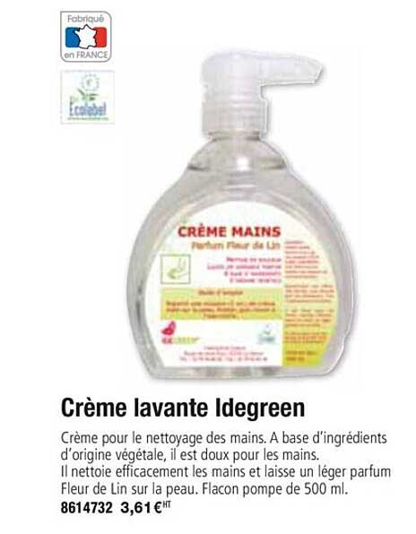 crème lavante idegreen