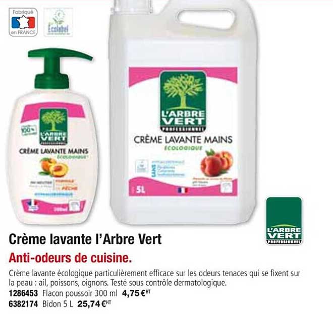 crème lavante l'arbre vert