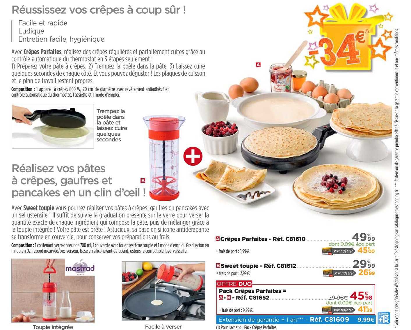 crêpes parfaites, sweet toupie, pack crêpes parfaites