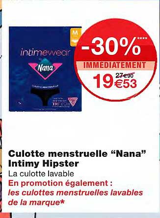 culotte menstruelle "nana" intimy hipster