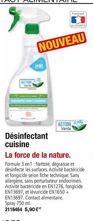 Désinfectant Cuisine Action Verte