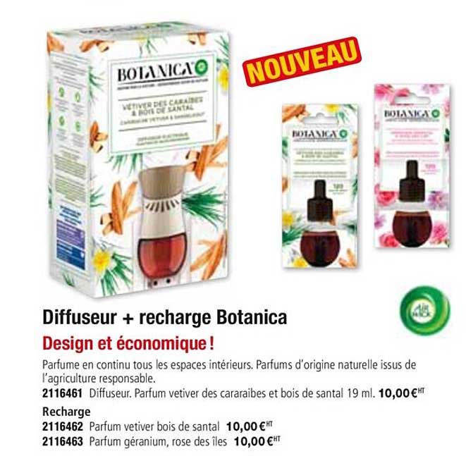 diffuseur + recharge botanica