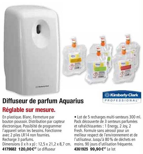 diffuseur de parfum aquarius kimberly clark