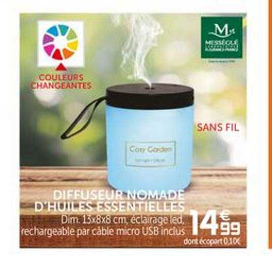 diffuseur nomade d'huiles essentielles