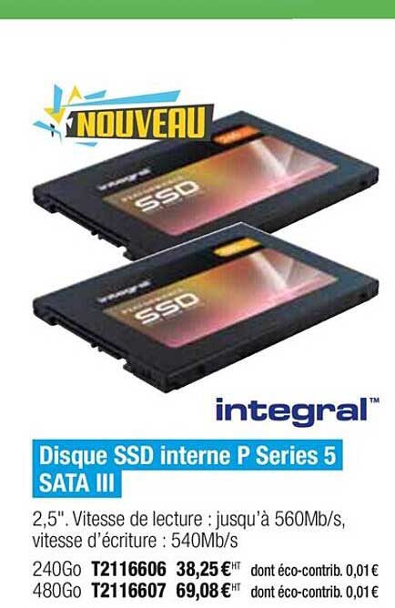disque ssd interne p séries 5 sata iii integral