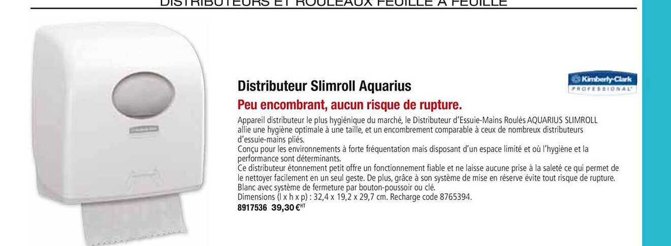 distributeur slimroll aquarius kimberly clark