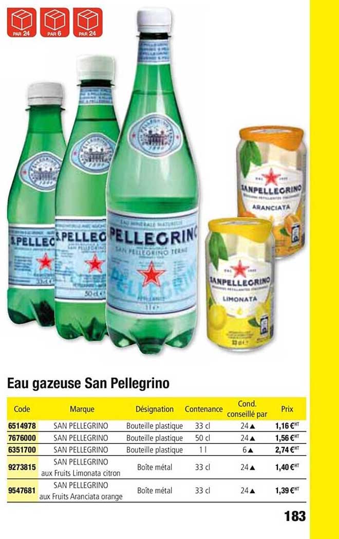 eau gazeuse san pellegrino