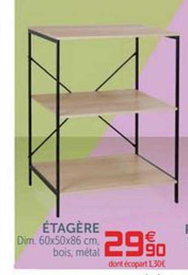 étagère Bois Métal