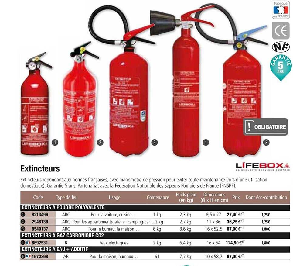 extincteurs lifebox