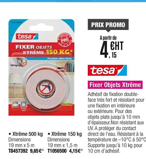 fixer objets xtrême tesa