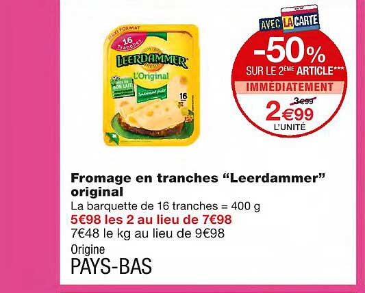 Fromage En Tranches "leerdammer" Original