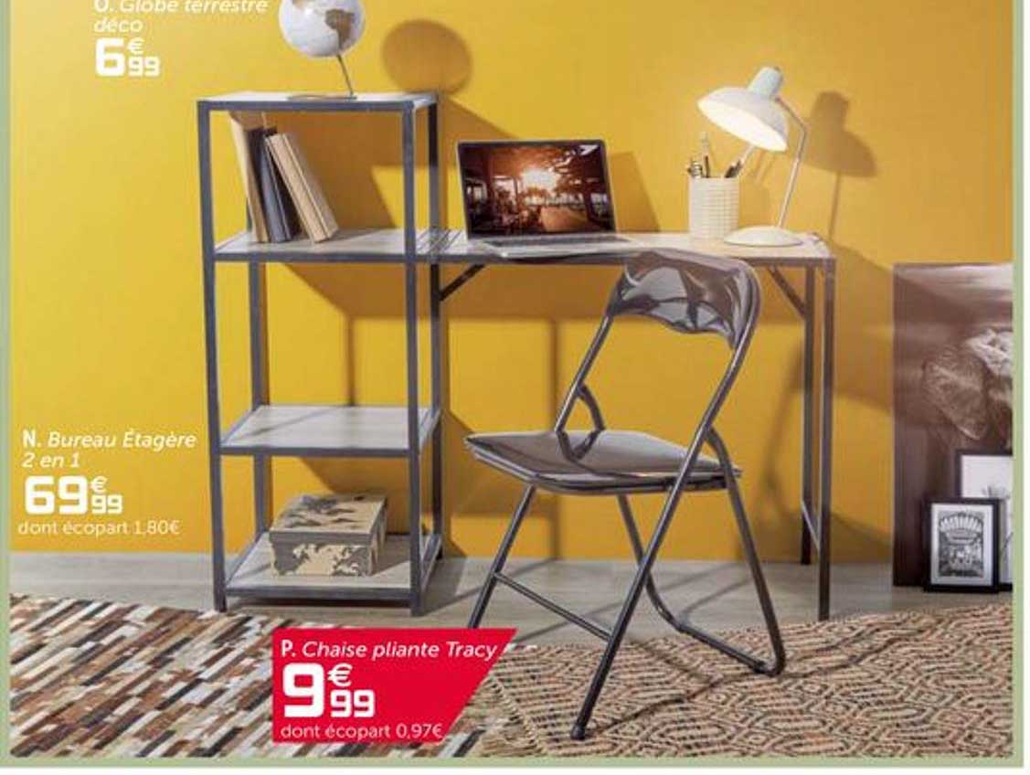 globe térrestre déco bureau étagère 2 en 1 chaise pliante tracy