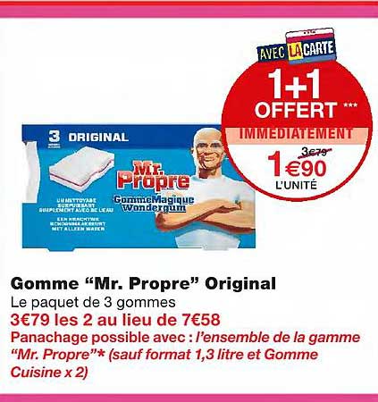 gomme "mr. propre" original
