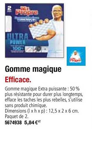 gomme magique efficace mr. propre