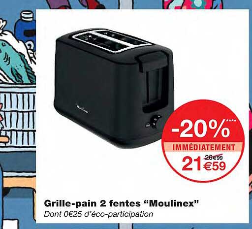 grille-pain 2 fentes "moulinex"