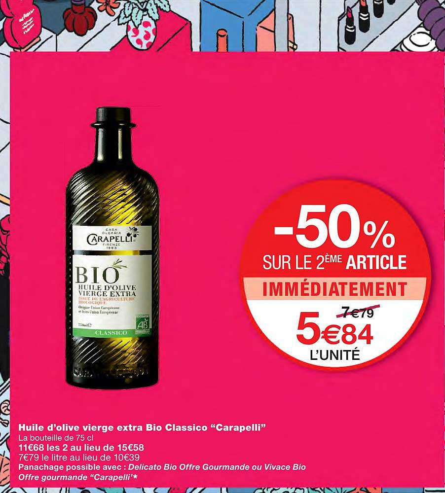 Huile D'olive Vierge Extra Bio Classico "carapelli"