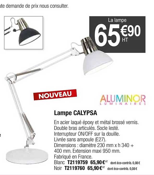 lampe calypsa aluminor