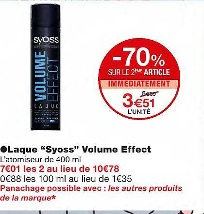laque "syoss" volume effect