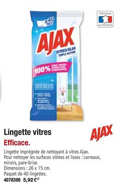 lingette vitres ajax