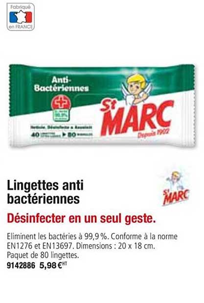 lingettes anti bactériennes st marc