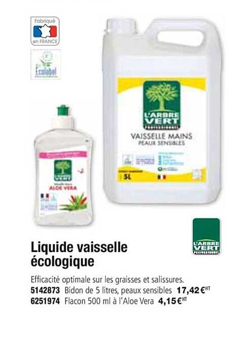 liquide vaisselle écologique l'arbre vert