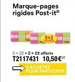 marque pages rigides post it