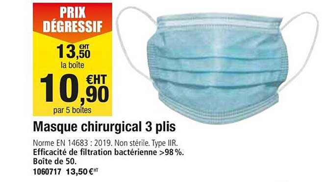 masque chirurgical 3 plis