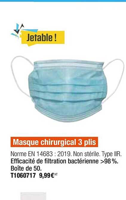 masque chirurgical 3 plis