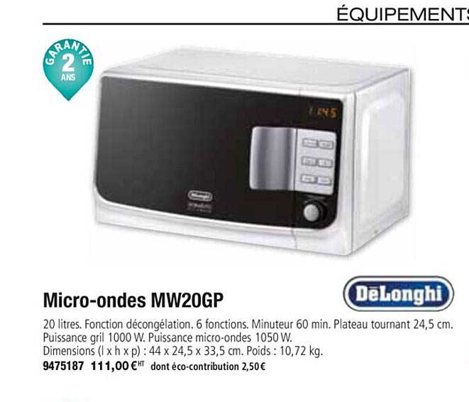micron ondes mw20gp delonghi
