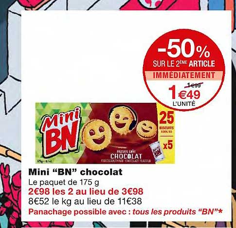 min "bn" chocolat